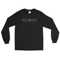 unisex Long Sleeve Shirt purple letters  (click on picture for multiple colors)