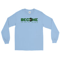 unisex Long Sleeve Shirt with green letters  (click on picture for multiple colors)