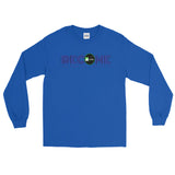 unisex Long Sleeve Shirt blue letters  (click on picture for multiple colors)