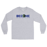 unisex Long Sleeve Shirt blue letters  (click on picture for multiple colors)